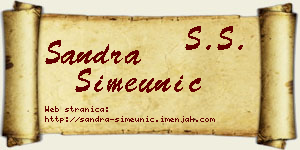 Sandra Simeunić vizit kartica